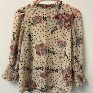Floral Polka Dot Women's Top